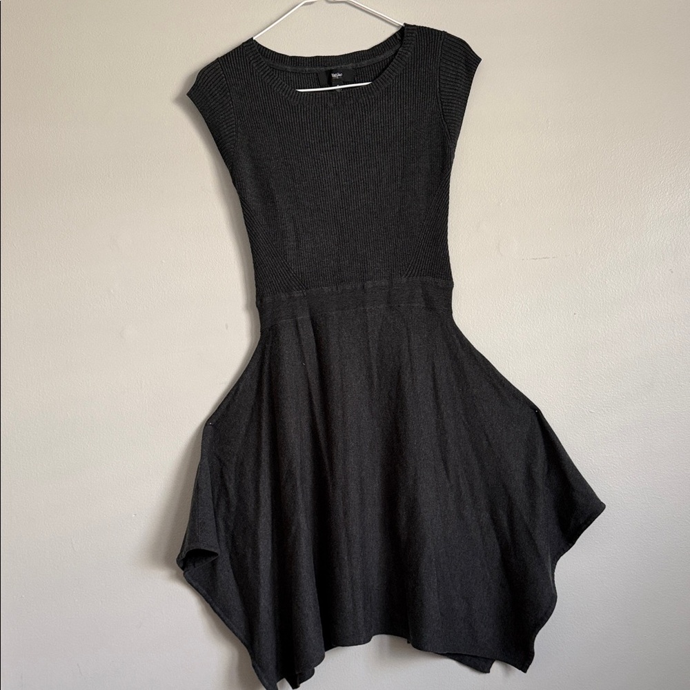Elegant Grey Sweater Dress